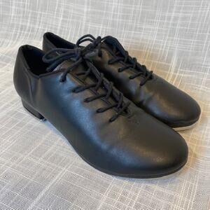 So Danca Black Oxford Style Lace Up Tap Shoes TA05 Womens 6